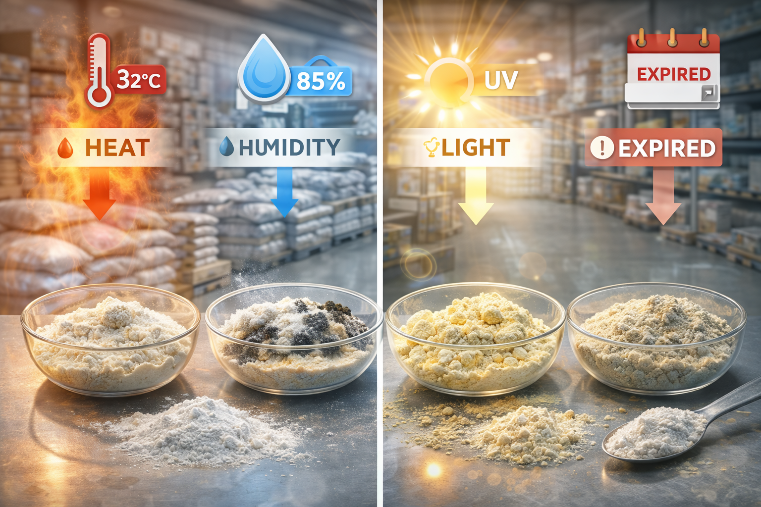 Как условия хранения влияют на свойства пищевых ингредиентов